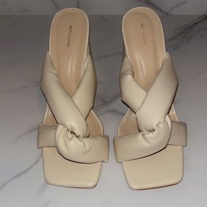 Pretty little thing beige heels